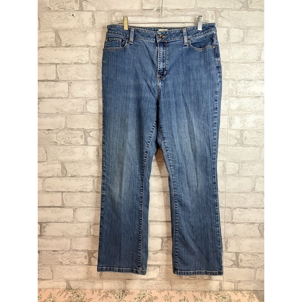 L.L.Bean Classic Fit Jeans Women’s Size 14 High Waist Straight Leg Cotton Blend